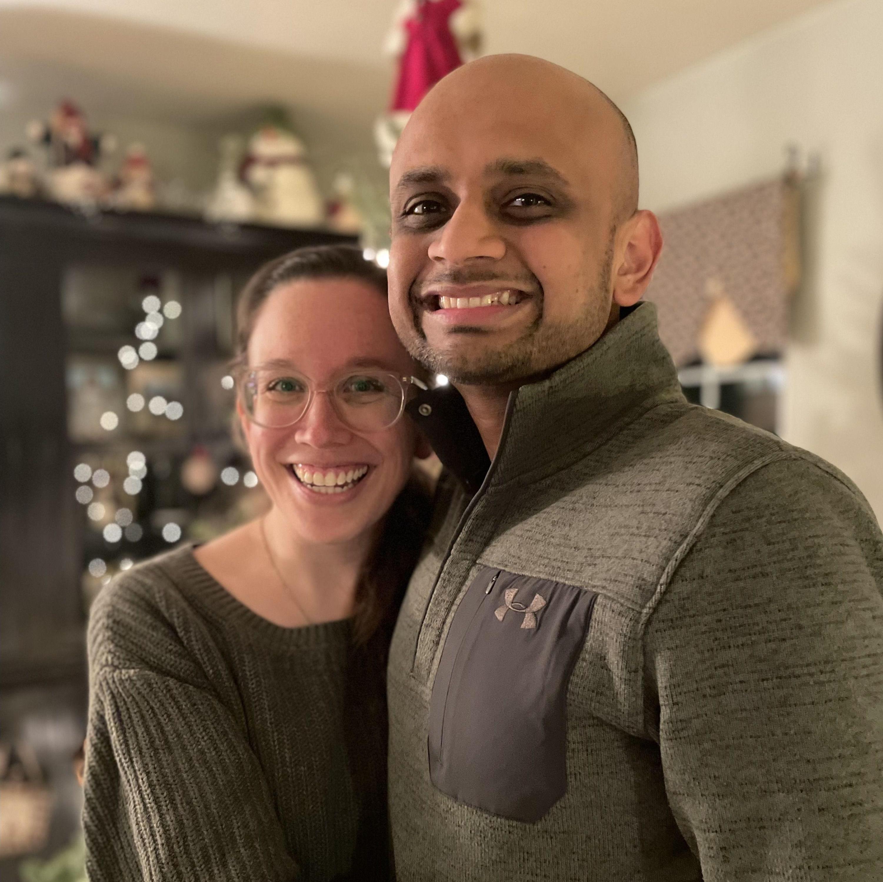 December 2024: Celebrating our first Christmas as a married couple.