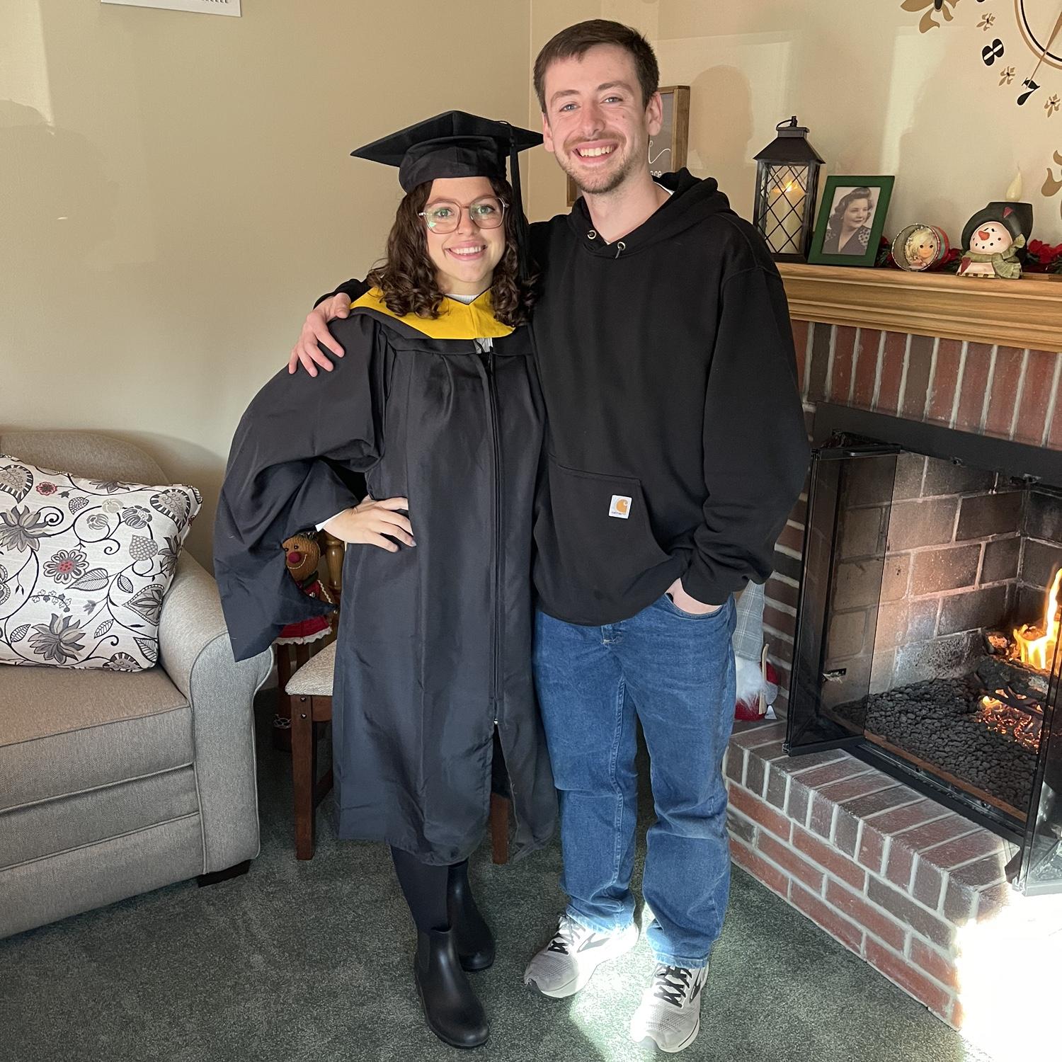 Rebecca graduating with her Masters Degree