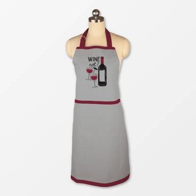 Chef Apron &#39;Wine Not&#39; Gray - MU Kitchen