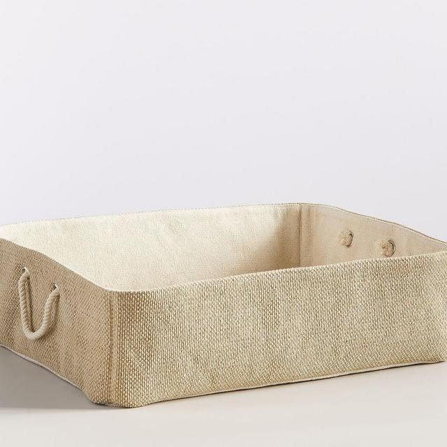 Mason Woven Utility Basket, Flax, Large
