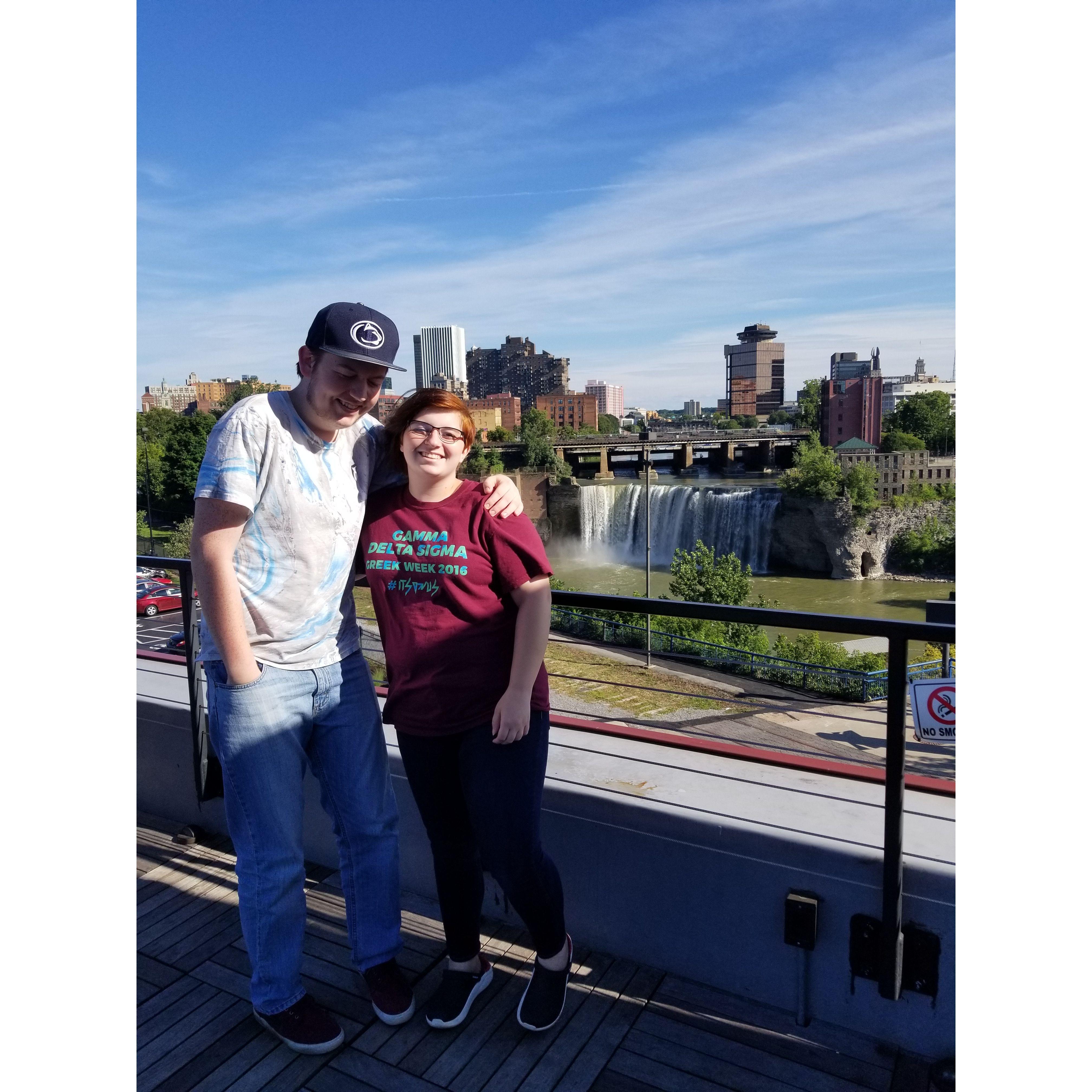 Our first trip together, an awesome trip to Rochester, NY.