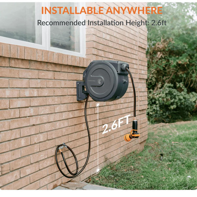 Retractable Garden Hose Reel-1/2in-100ft