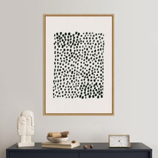 Abstract Black Print Framed Canvas Wall Art