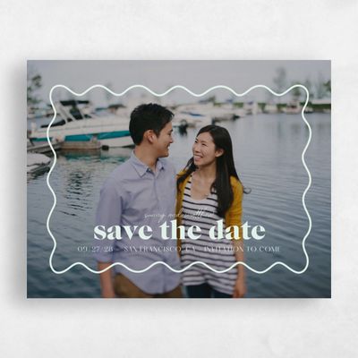 Green Typography Wedding Save the Date - Allegria Photo