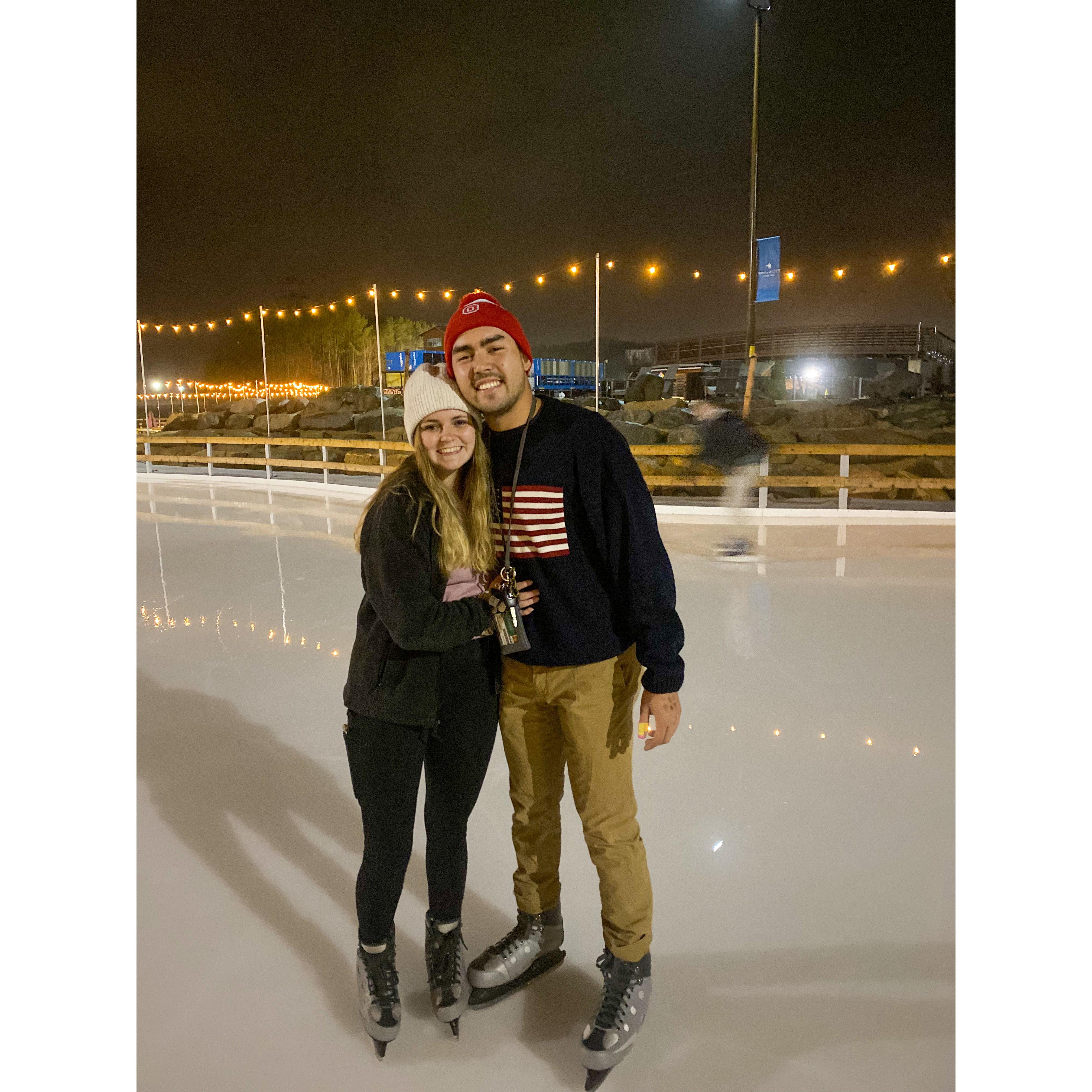 Ice skating date before we officially started dating :)