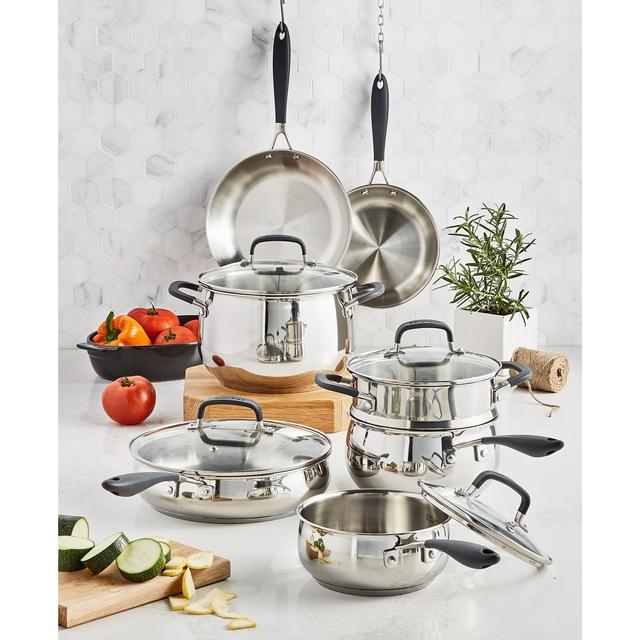 Belgique Stainless Steel 12-Pc. Cookware Set, Created for Macy's
