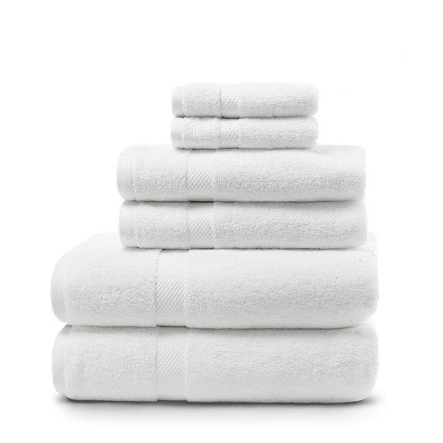 Villa Celestia 700 GSM Bathroom Towel Set of 6-2 Bath Towels, 2 Hand Towels, 2 Wash Cloths, 100% Luxury Cotton, Soft and Plush Highly Absorbent White Bath Towel Set 6 Piece for Hotels, Spa, Bathroom