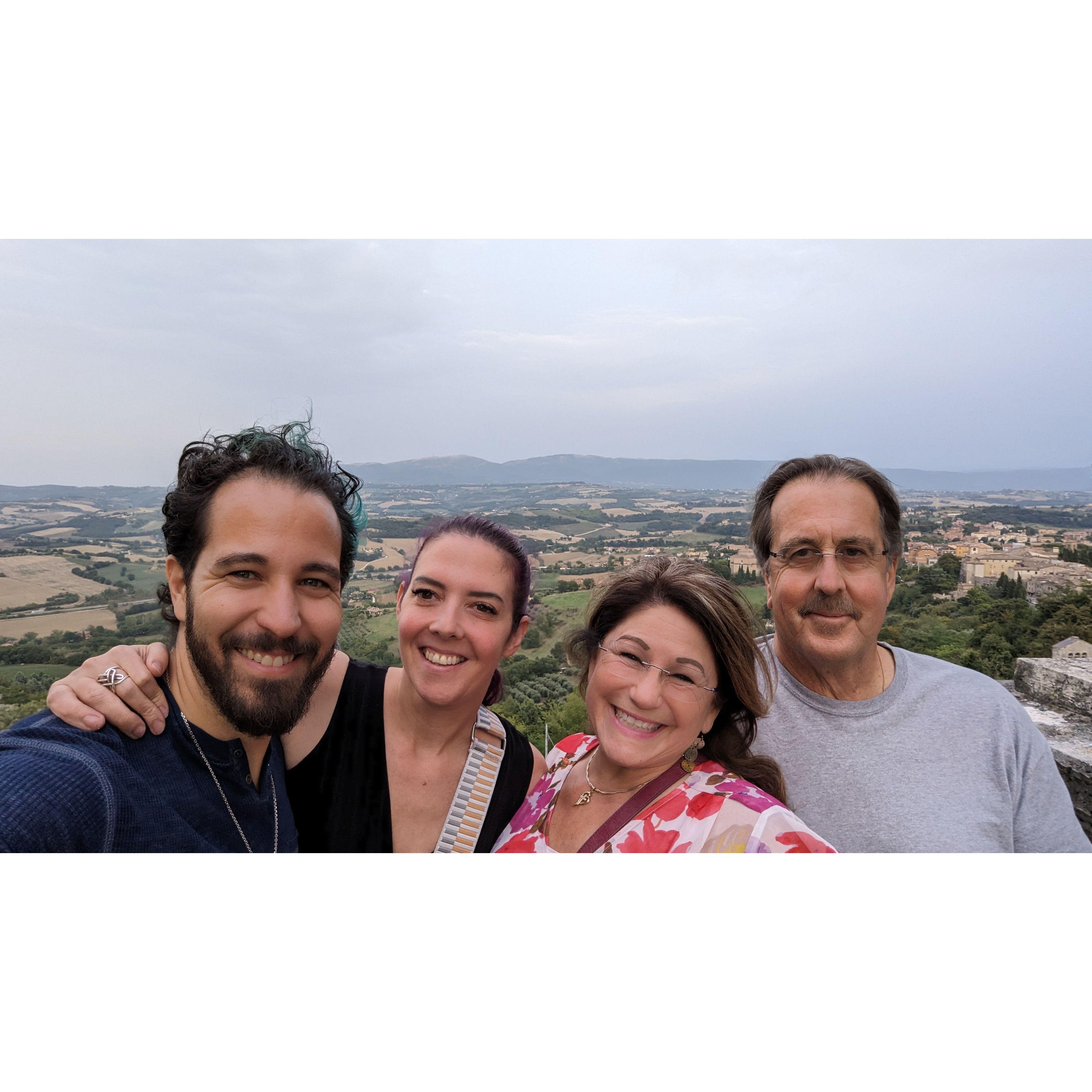In Todi, Italy with Michael's parents, 2023