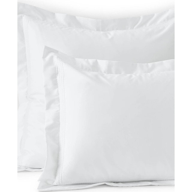 Lands' End 400 Thread Count Premium Supima Cotton No Iron Sateen Embroidered Pillow Sham