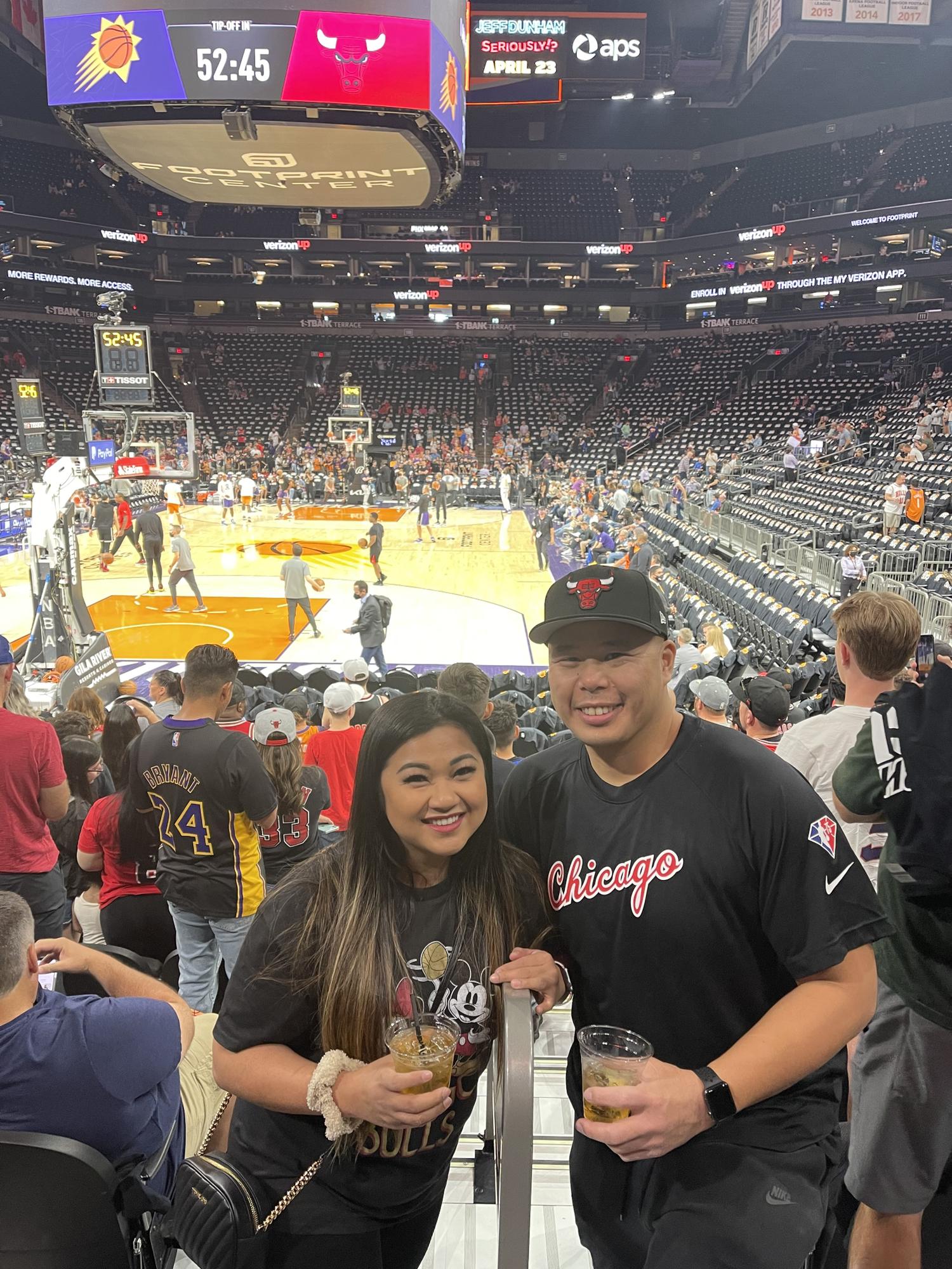 Kat’s first Bulls game.