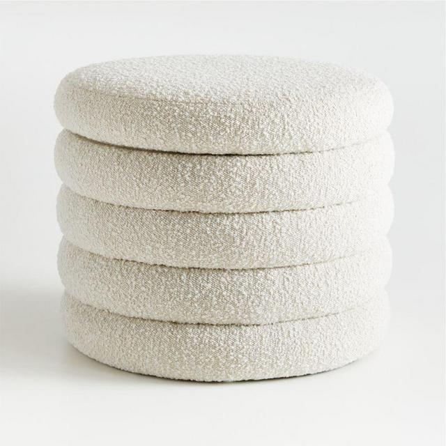 Cream Storage Ottoman by Leanne Ford