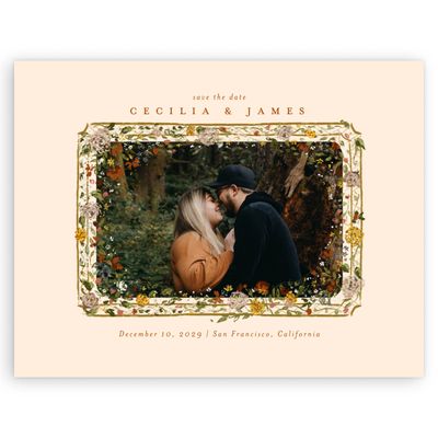 Beige Floral Wedding Digital Save the Date - Manon Photo