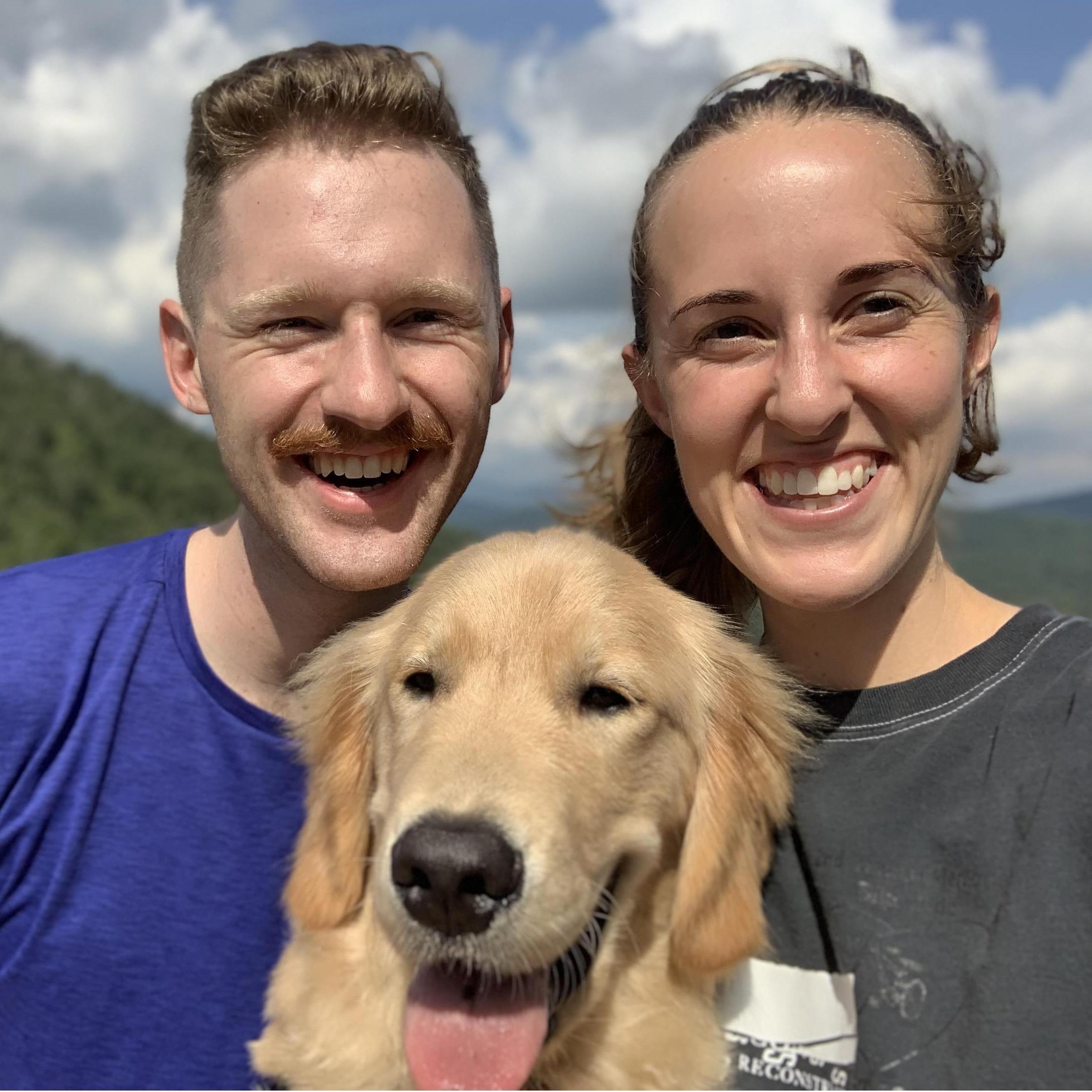An early hike with Bun at Shenandoah National Park! Believe it or not, we trained Bun to take selfies for us. (2019)