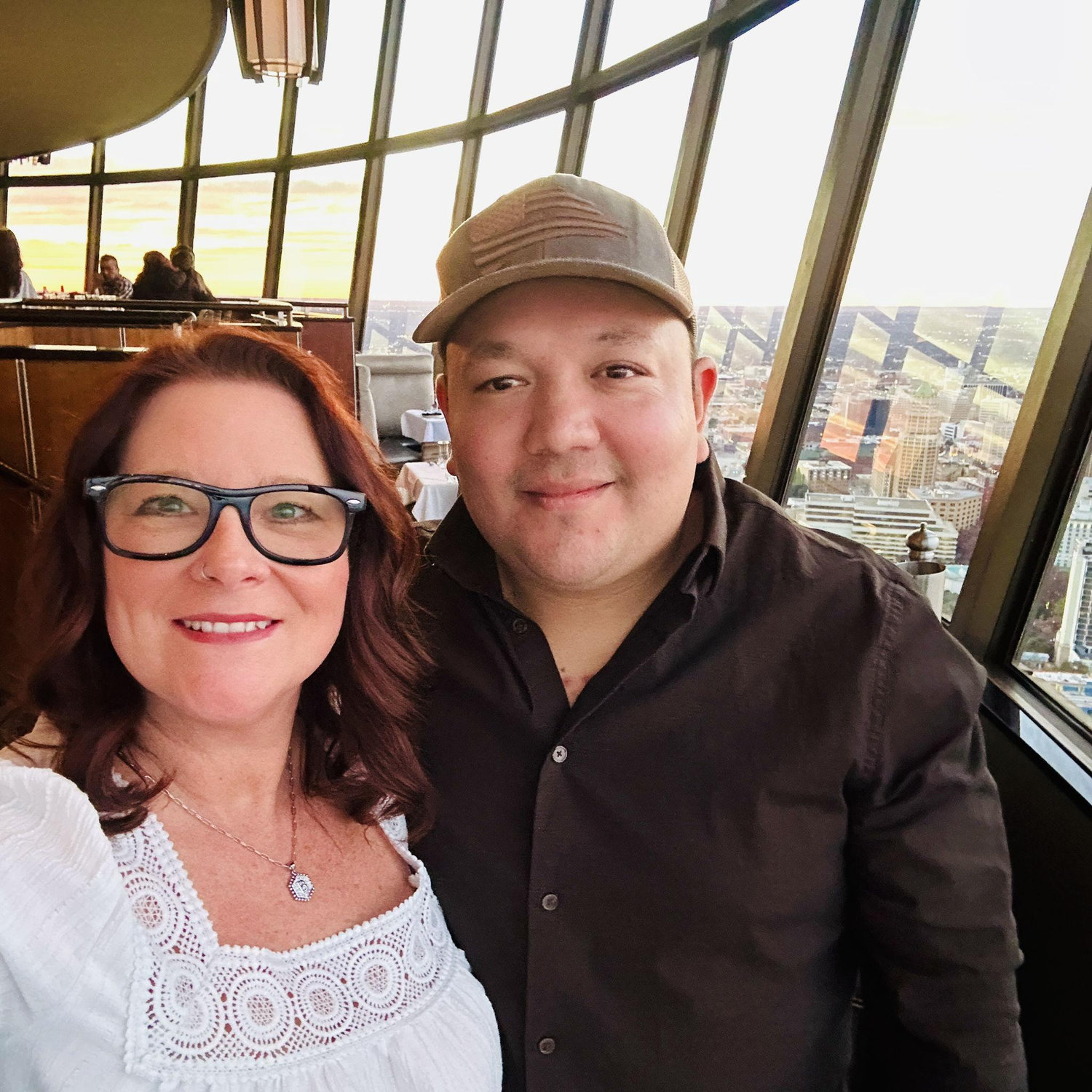 Dinner at the top of the needle in San Antonio