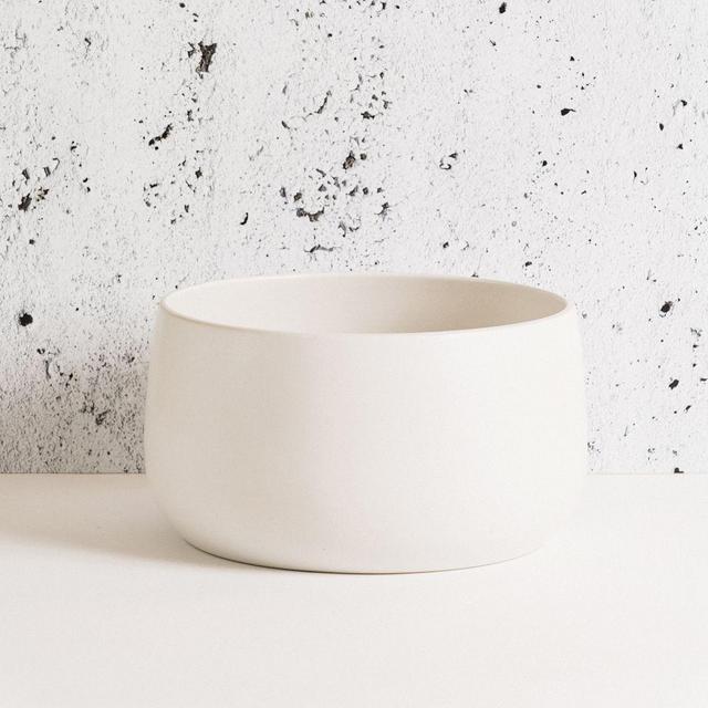 Gharyan Stoneware Serving Bowl, EWA 68 oz, Matte White