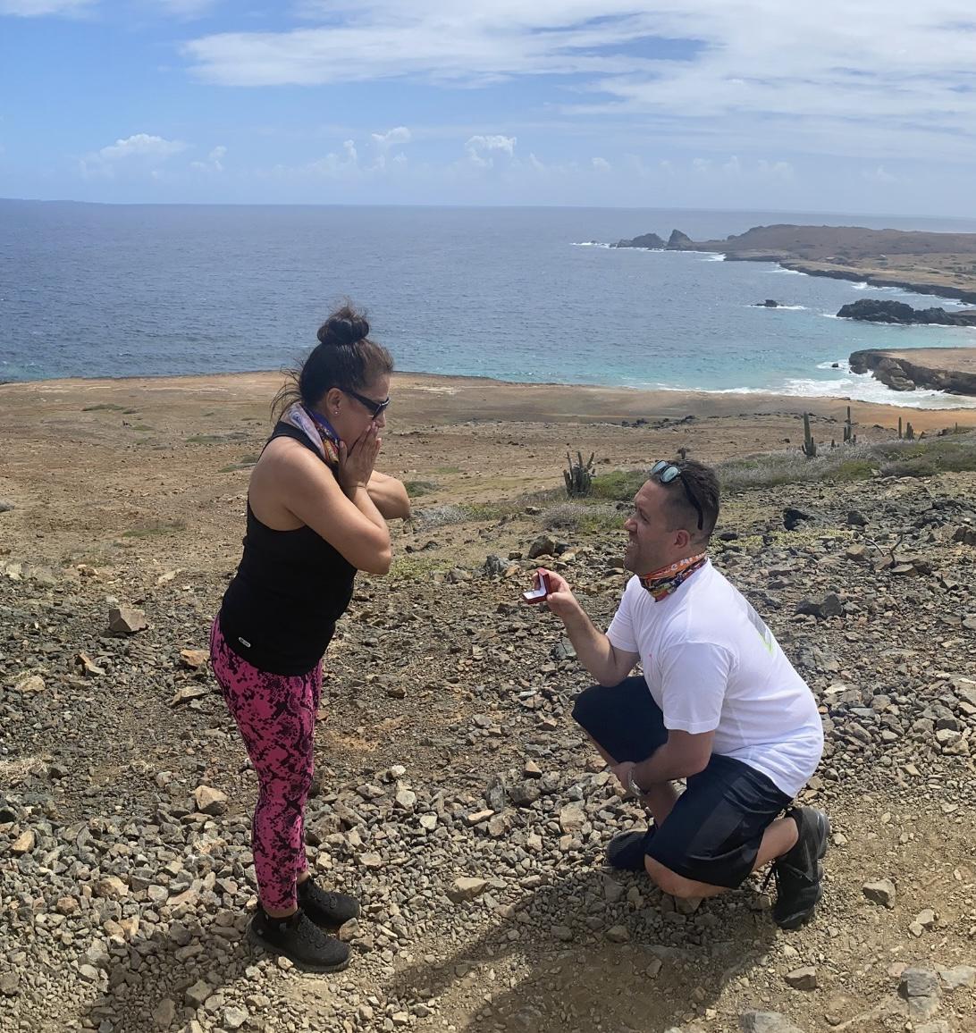Juanita said "YES" on what was supposed to be an excursion around the island. Little did she know what he had planned. Aruba, March 2021.