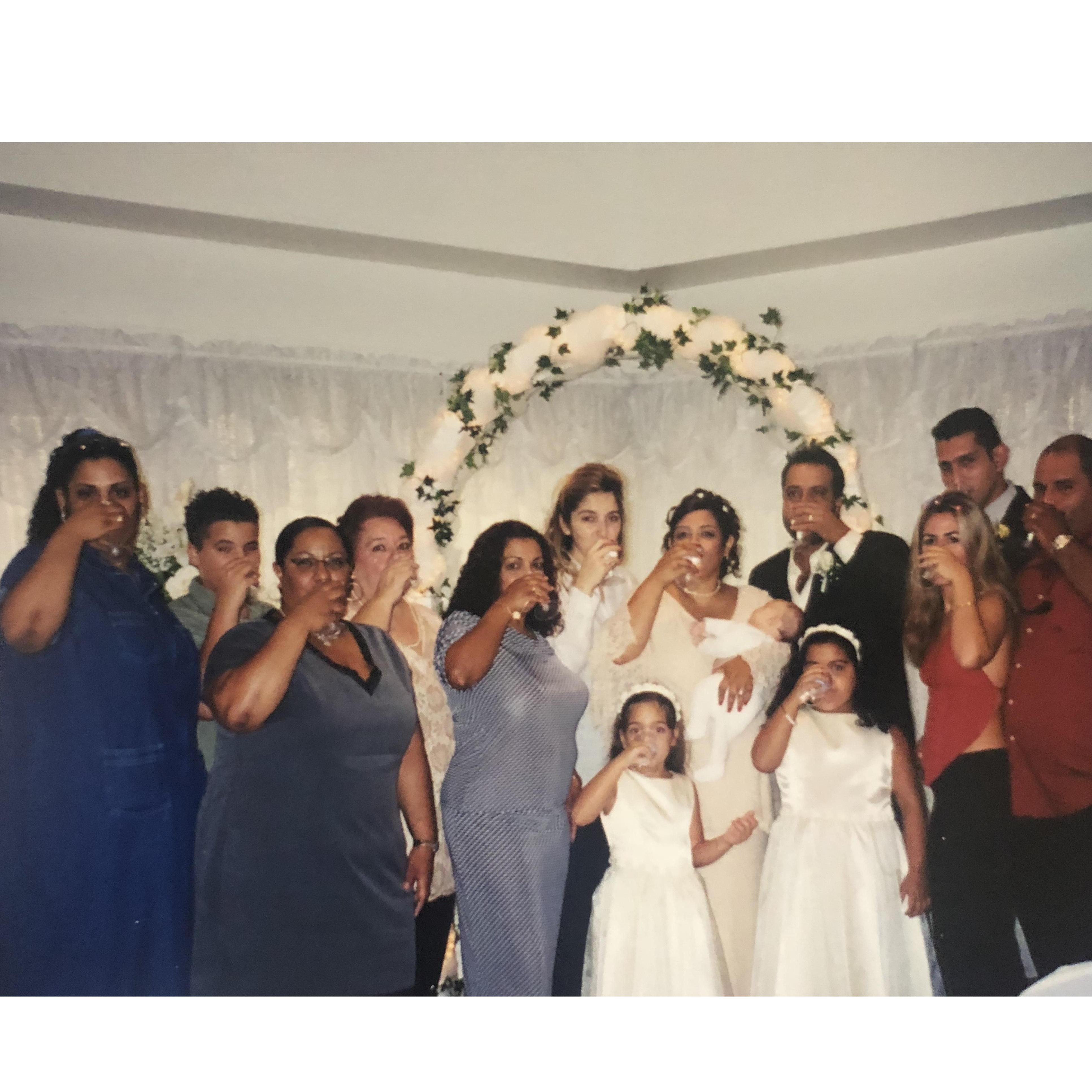 Cheers to 10 years!  Also, to my fam who drove to Davie on a weekday to celebrate with us.  I love you guys.
