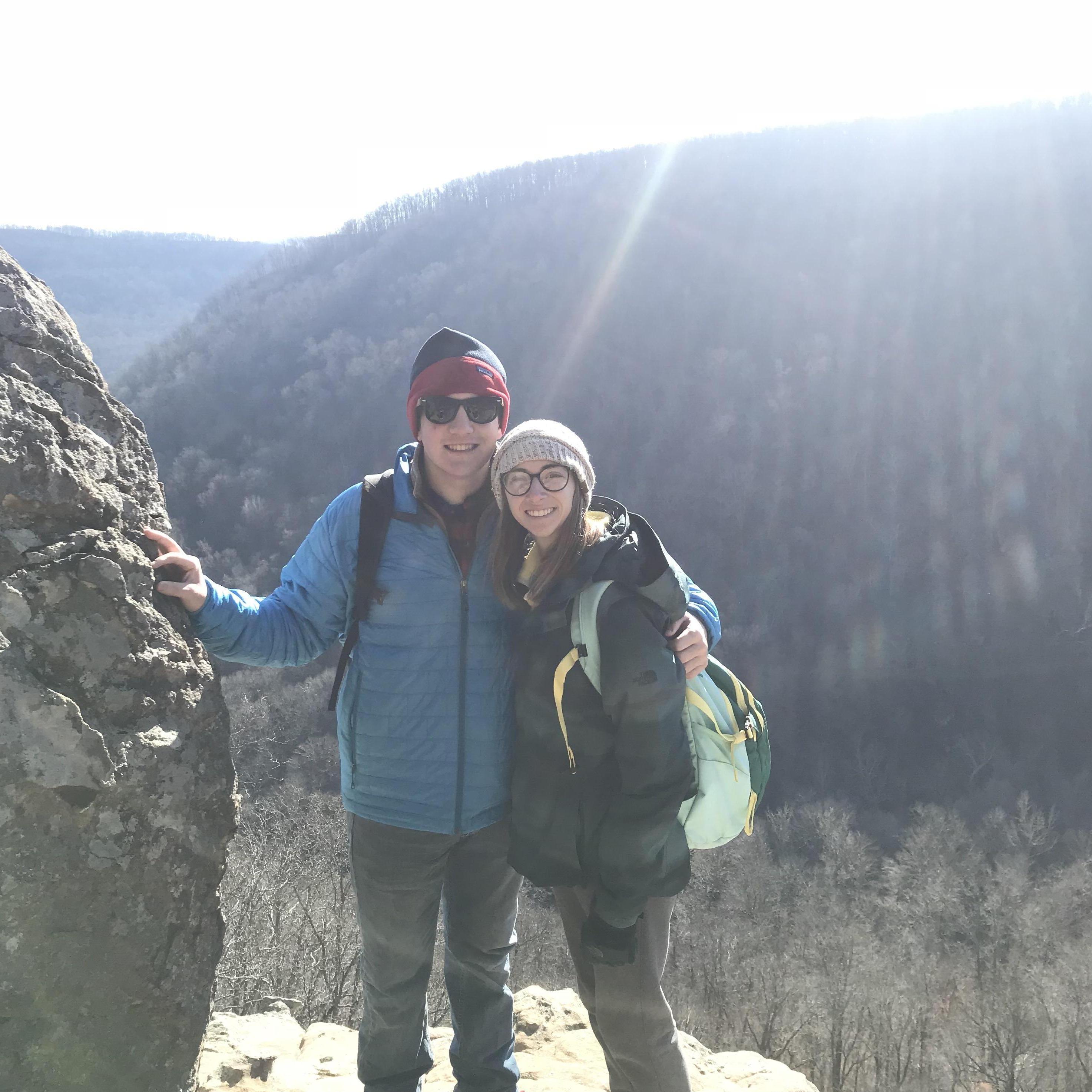 Fayetteville Hiking trip with Crossings Community Church college group. 1/3/18