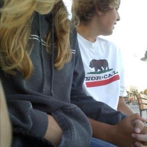 Our very first photo together, this was taken right after Bret asked Anna to be his girlfriend at the Santa Cruz Beach Boardwalk in 2011