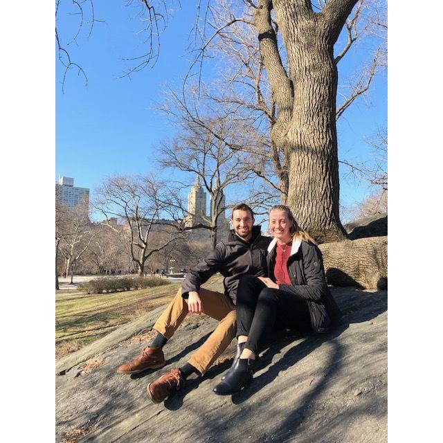 Caroline and Nick in Central Park circa February 22nd, 2020.