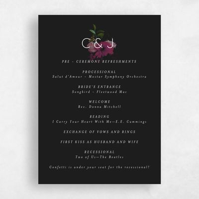 Black Wedding Program - Kylan