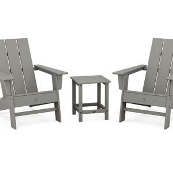 Eastport 3-Piece Modern Adirondack Set - Stepping Stone