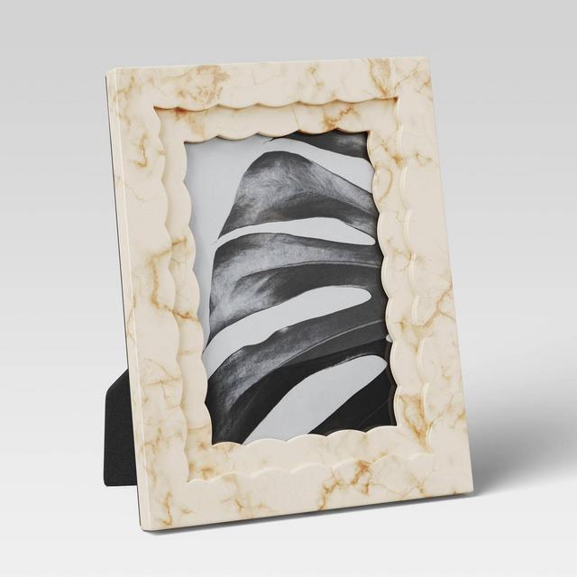 5"x7" Shaped Resin Profile Table Image Frame Beige - Threshold™