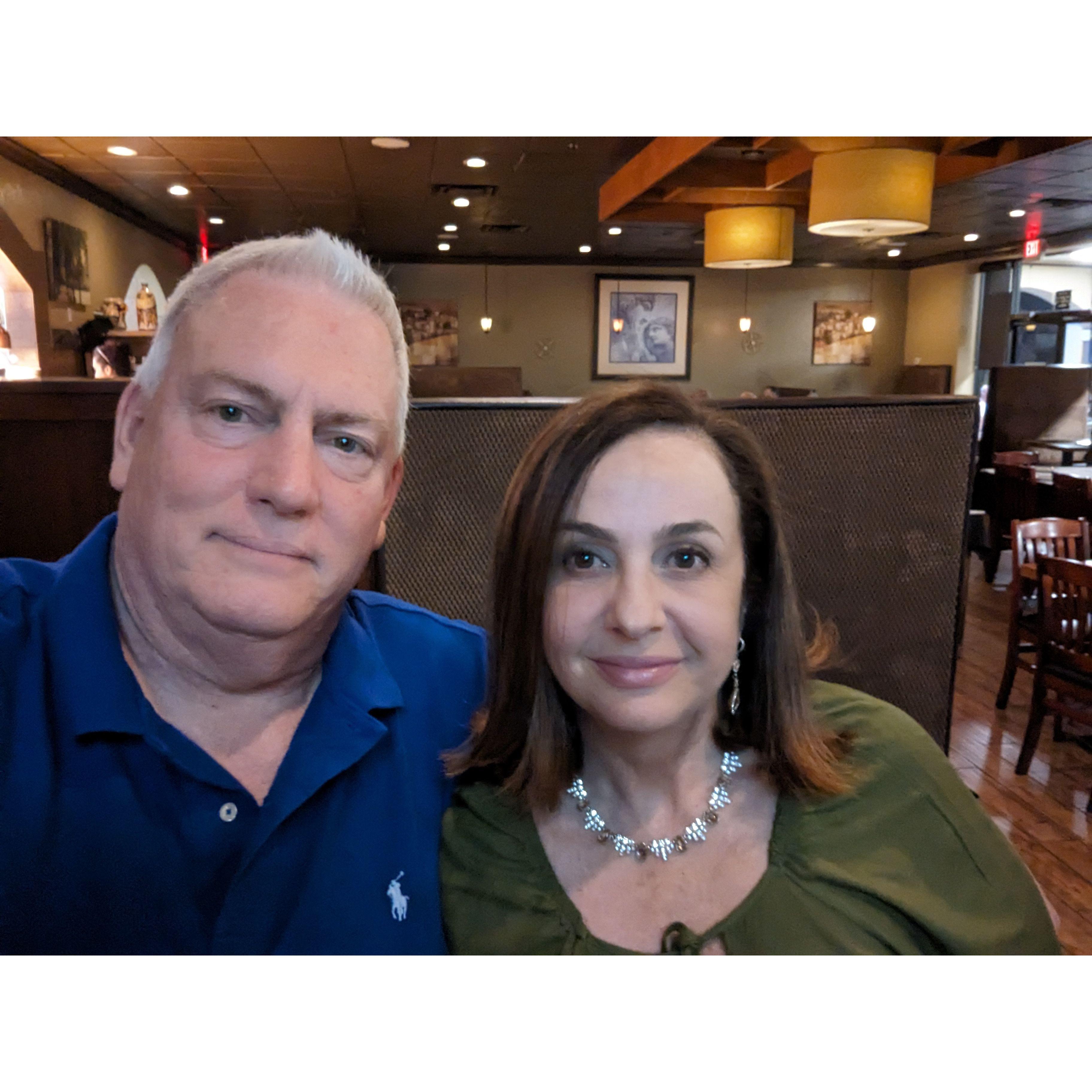 Dinner with my beautiful bride!