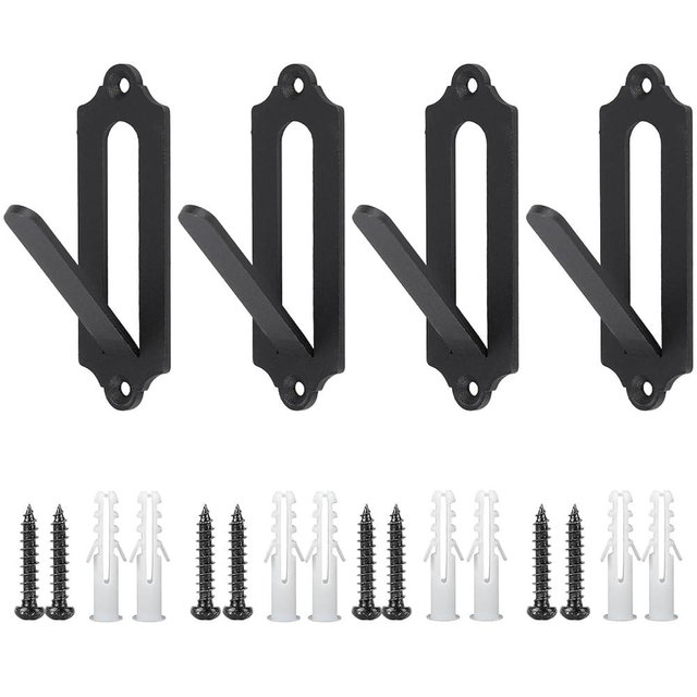 Qonutoci 4 Pack 4.1"x1.4" European Mount Skull Hanger, Stainless Steel, 100% Stainless Steel, Wall Mount, Industrial, Deer, Mule, Antelope, Coyote, Small Game Animals