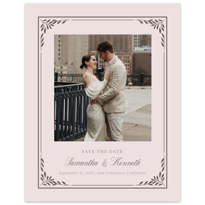 Light Mauve, Pink Wedding Digital Save the Date - Thalia Photo