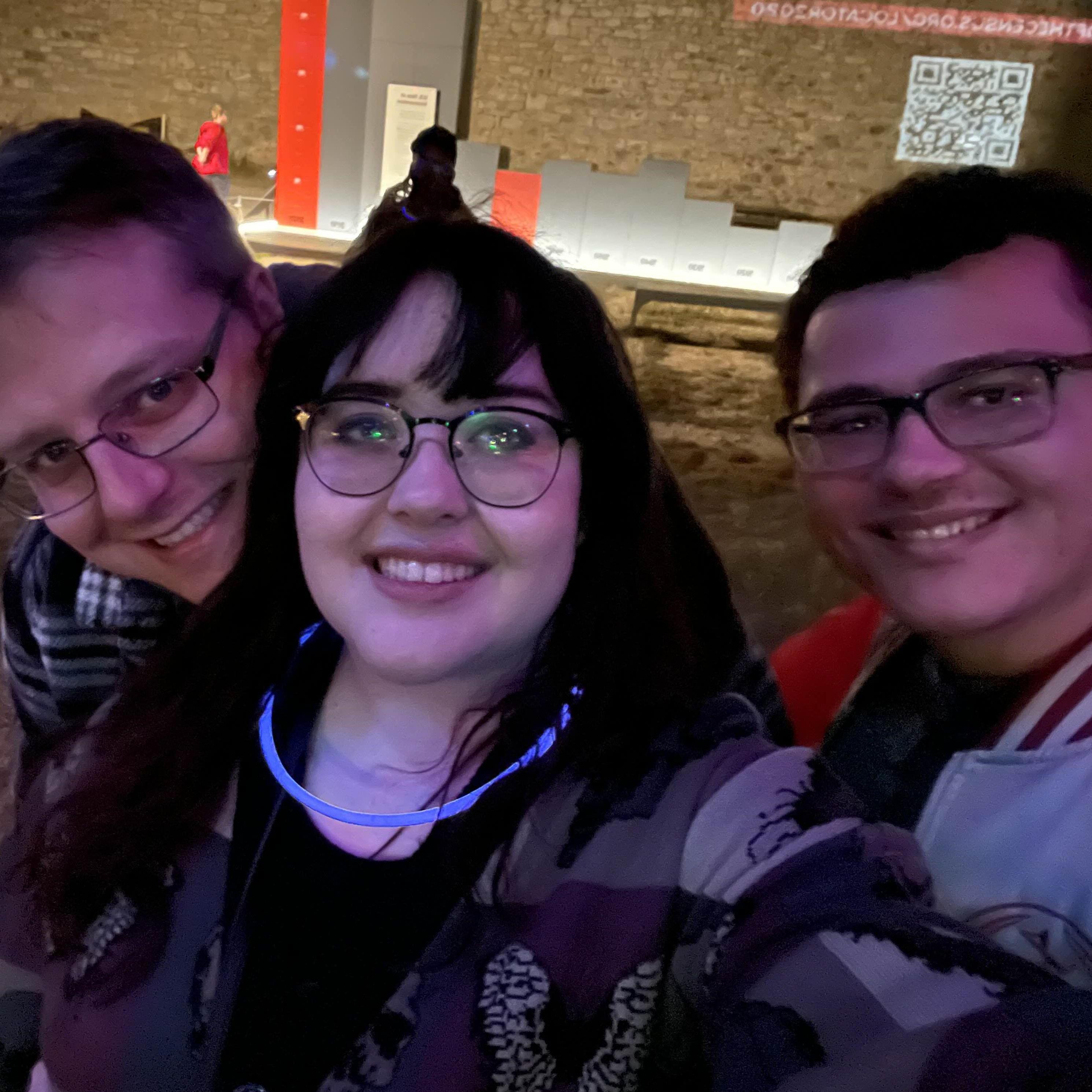 Brandon, Valeria and their friend Matthew at the Eastern State Penintariary in Philadelphia