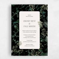 Black Wedding Invitation - Terian Border