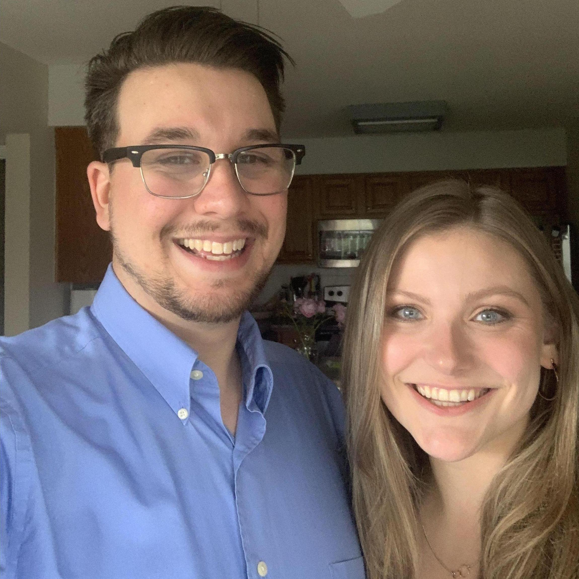 One of our last memories in our Williamsville apartment - our first home together