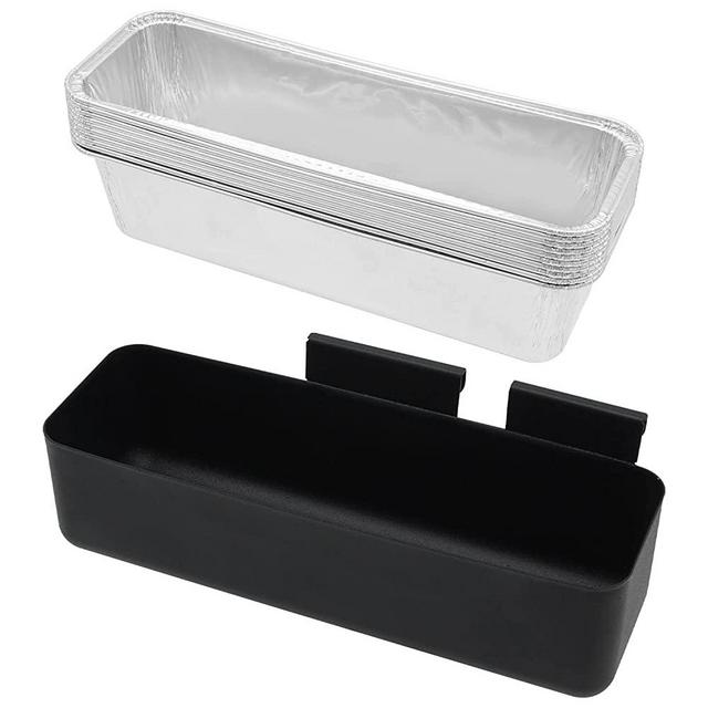 MixRBBQ Grease Collection Cup with Aluminum Drip Pans Set for Camp Chef Griddles, Professional Drip Catcher Pan Holder for Camp Chef Stove SG100 SG90 SG14 SG30 SG60, Foil Pans(10 Pack), 24 oz
