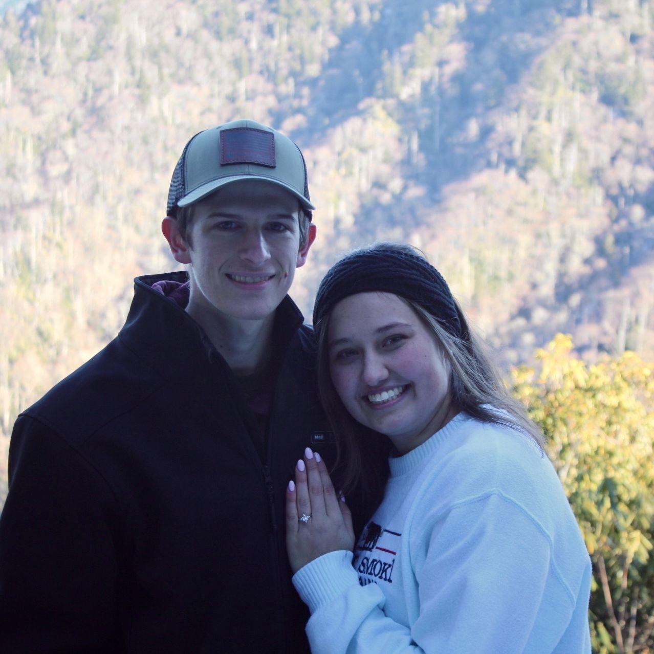 Abby said yes! Bradley picked out a beautiful spot.