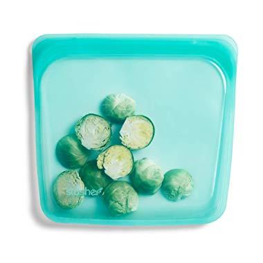 Stasher Reusable Silicone Food Bag, Sandwich Bag, Storage Bag, Aqua