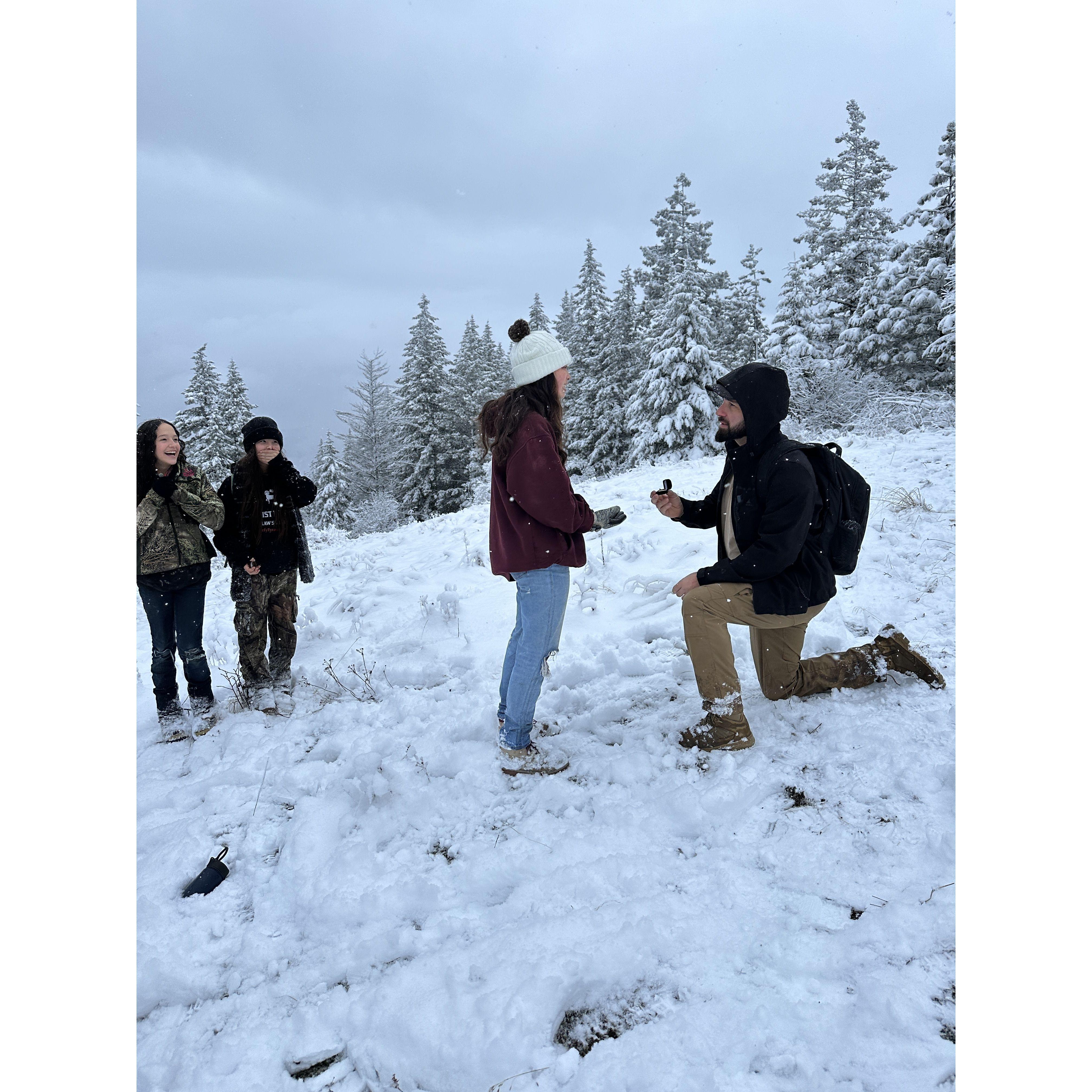 It was the perfect scenery and the best surprise ever! Even for Noah's Nieces!
