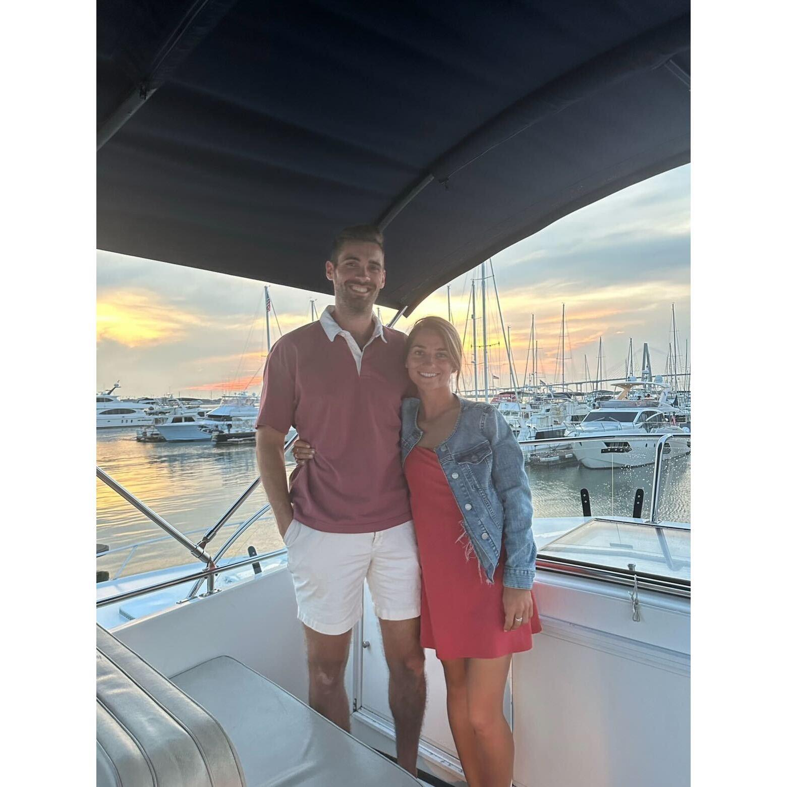 Charleston sunset from a lovely boat in July 2022!