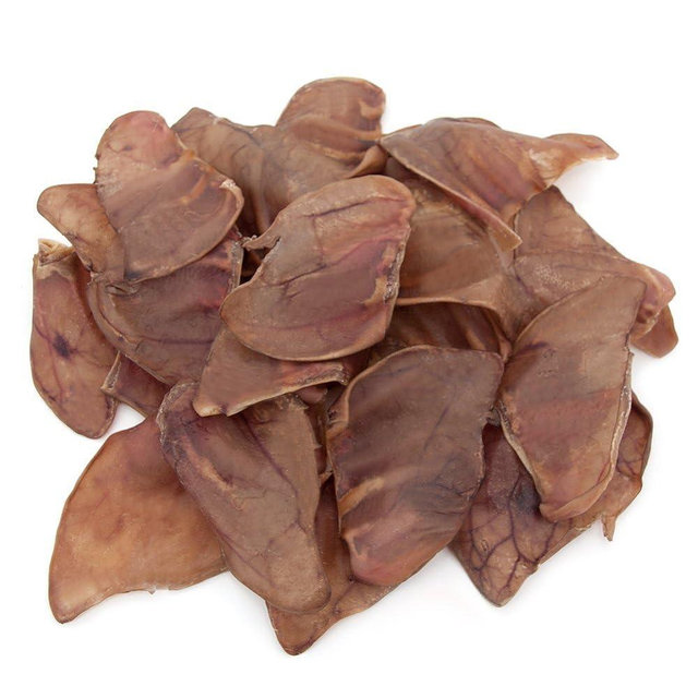 Best Pet Supplies GigaBite Roasted Pig Ears for Dogs - Natural Dog Chews, Roasted Pigs Ears, Safe for Puppies and Aggressive Chewers, Cleans Teeth and Gums - Pack of 25
