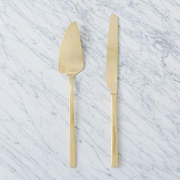 Gold Cake Knife Set