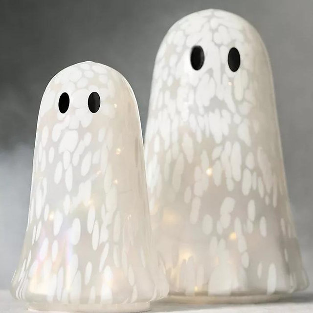 Light Up Confetti Glass Ghost