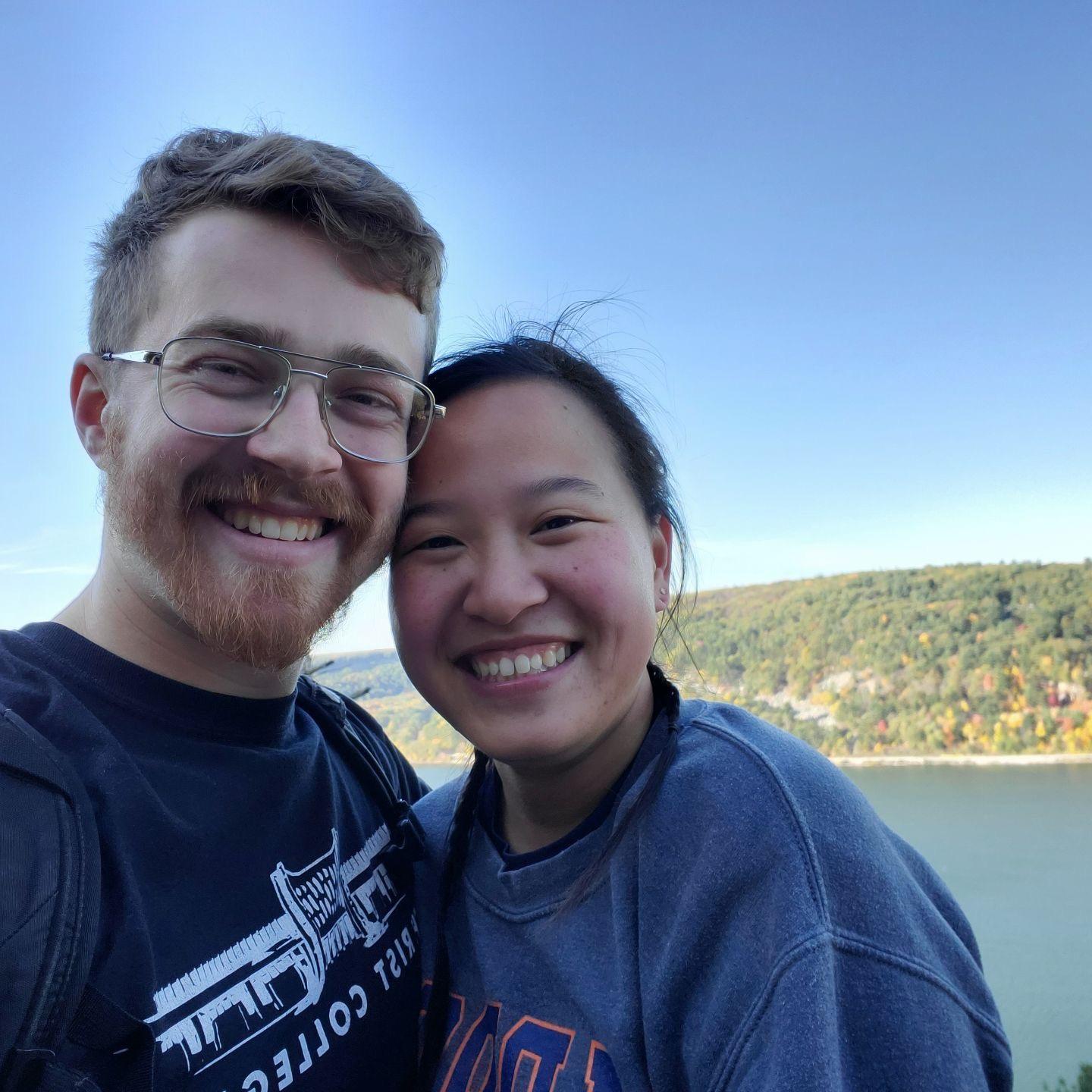 Our first fall Devils Lake Hiking trip in 2022 (when we both realized we were falling in love with each other)