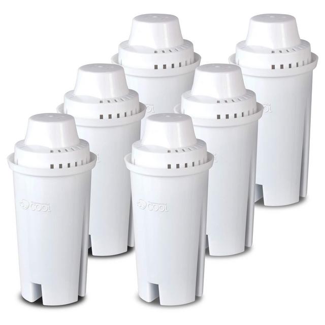 Water Filter Replacements 6 Pack for Pitchers and Dispensers Compatible with Most Brita Standard Models For Delicious, Clean Water by Commercial Cool