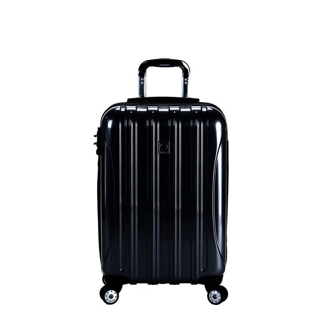 DELSEY Paris Helium Aero Hardside Expandable Luggage with Spinner Wheels, Black, Carry-On 21 Inch