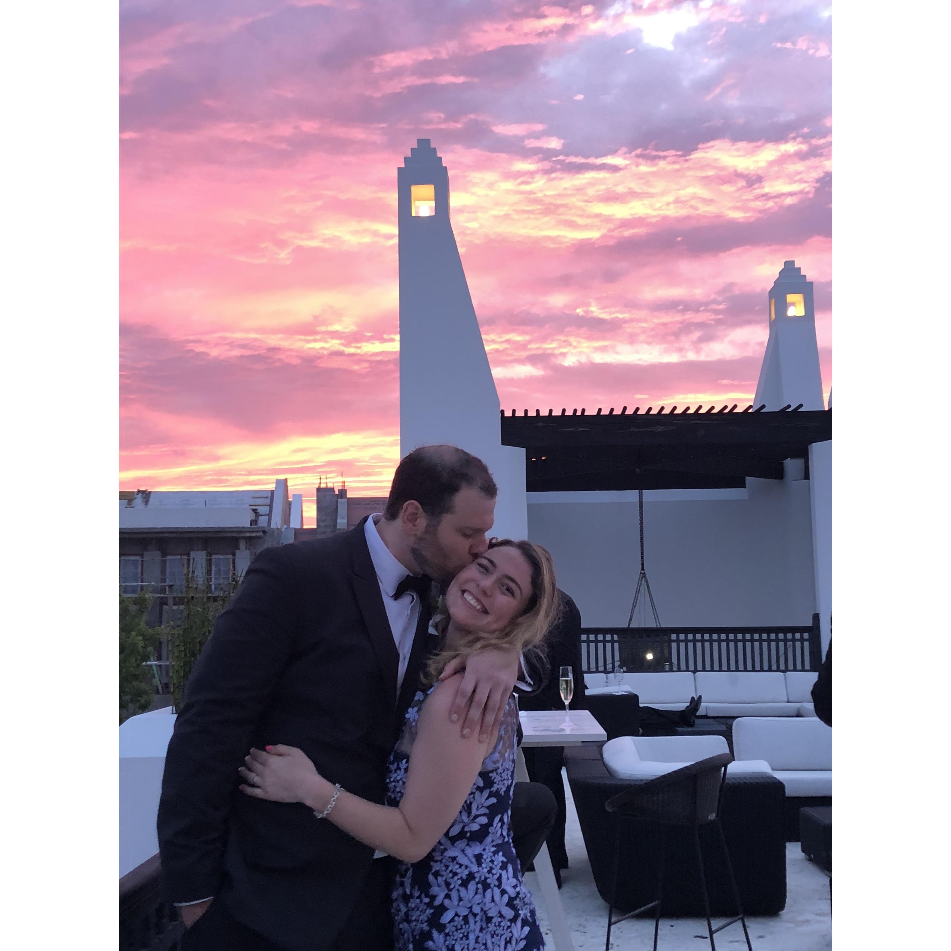 Florida Sunset at our friends Adam and Sally's Wedding Reception