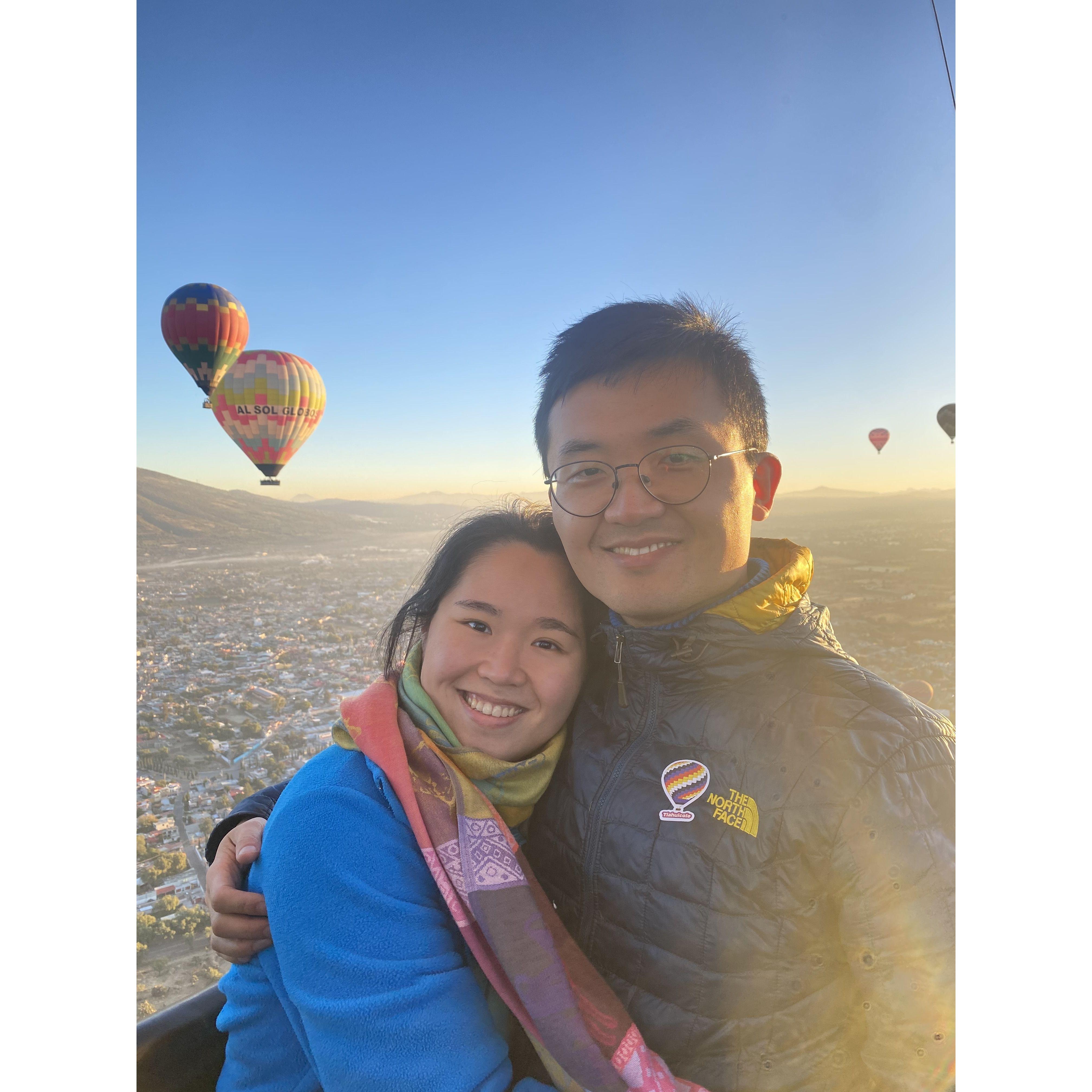 Flight over Teotihuacan, Mexico