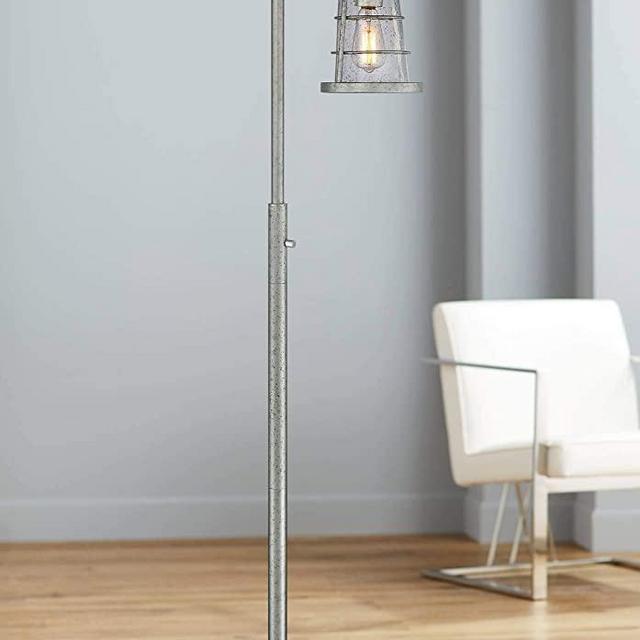 Averill Park Industrial Downbridge Galvanized Floor Lamp - Franklin Iron Works