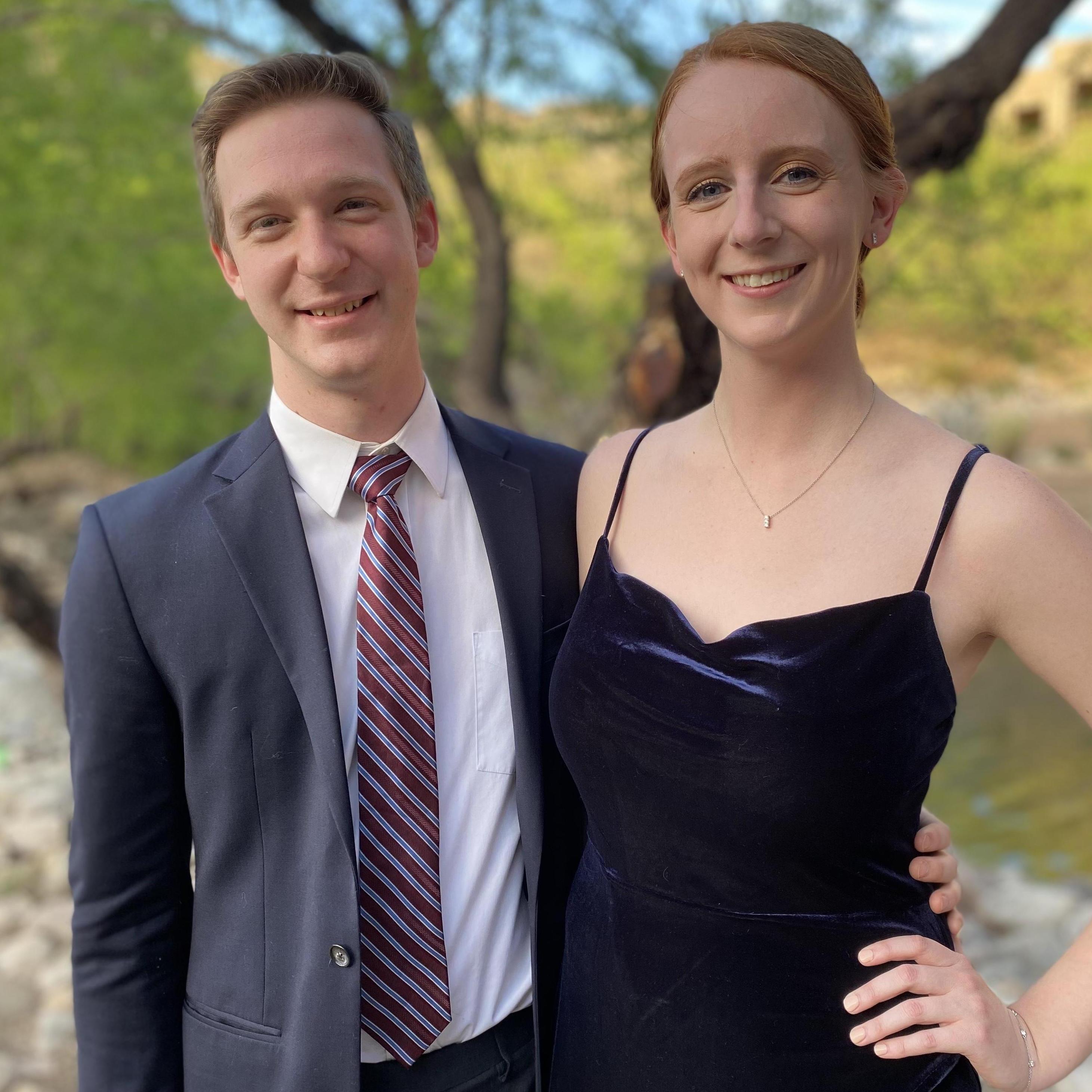 April 2021 - Dressed fancy for Mandy and Matt Rosenberg's wedding!