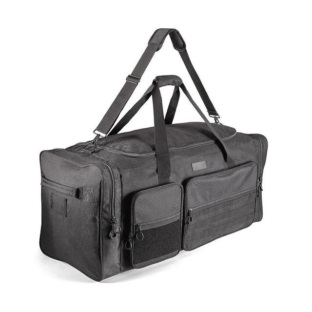 Fitdom 130L 36" Heavy Duty Extra Large Sports Gym Equipment Travel Duffle Bag W/Adjustable Shoulder Strap & 7 Compartments. Perfect for Soccer Baseball Basketball Hockey Football, Team Coaches & More