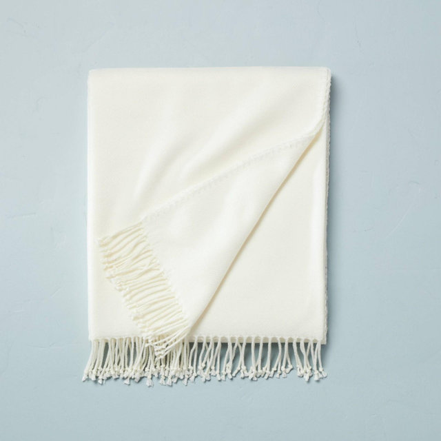 Solid Throw Blanket Sour Cream - Hearth & Hand™ with Magnolia
